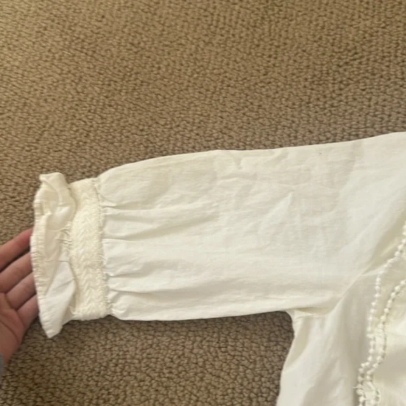 NWOT Aritzia Sunday Best White Ruffled Fancy Top small - Picture 5 of 7